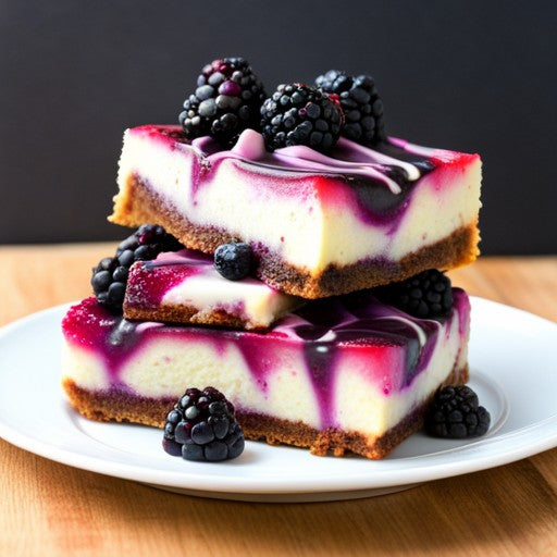 Blackberry Swirl Cheesecake Bars