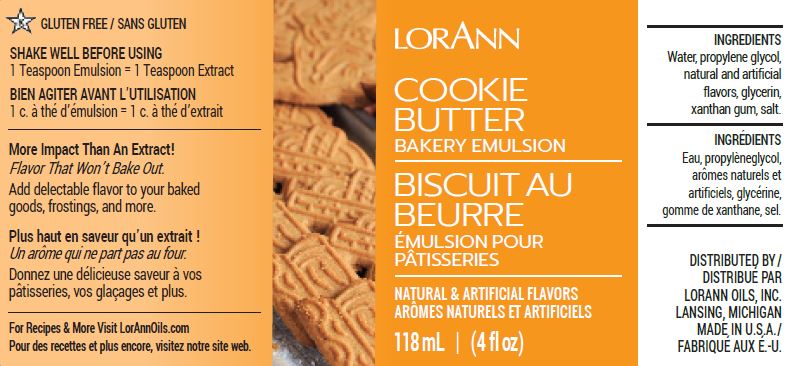 Cookie Butter, Bakery Emulsion 4 oz.8.99Fusion Flavours  