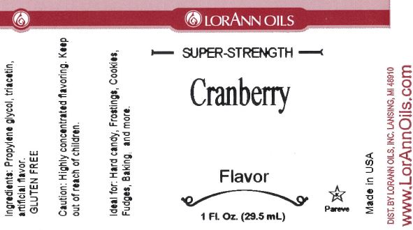 Cranberry Flavour by Lorann's Oil2.69Fusion Flavours  