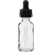 15 ml Clear Boston Round Glass Child Resistant Dropper Bottle1.69Fusion Flavours  