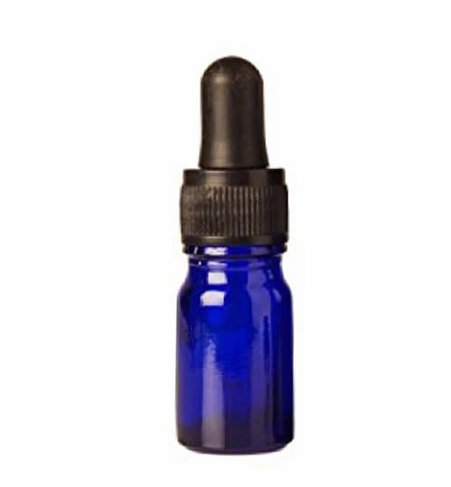 5ml Cobalt Blue Boston Round Glass Dropper Bottle1.39Fusion Flavours  